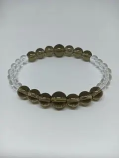42．天然石スモーキークォーツ　水晶　パワーストーンブレスレット