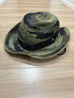 美品THE NORTH FACE 迷彩 ラフィアハット サファリハット