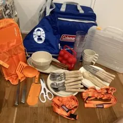 Coleman ユニフレーム　キャンプ食器セット カラビナローブなど　まとめ売りのサムネイル
