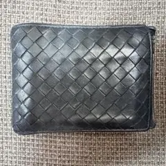 BOTTEGA VENETA イントレチャート 二つ折り財布 ブラックのサムネイル