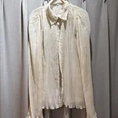 MOUSSY SHEER PLEATS シャツプリーツ 長袖シャツ アイボリーのサムネイル