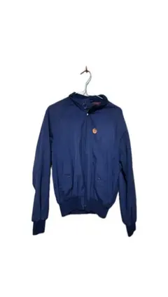 ブルゾン ジャンパー ネイビー 無地 ワンポイント メンズ