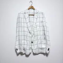 Mario Muscariello NAPOLI リネン ジャケット 白チェックのサムネイル