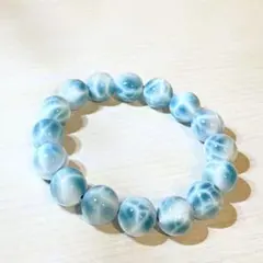 天然無処理 ラリマー ブレスレット 13mm-51.3g - メルカリ