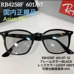 レイバンRayBan RB4258F601/87 BLACK/LIGHTGREY