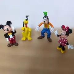 東京ディズニーランド　ミッキーミニープルートグーフィーのフィギュア4体セット