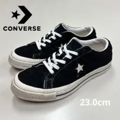 CONVERSE ブラック スエード レディース　スニーカー　23.0cm