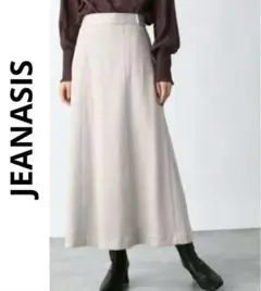 JEANASIS フレアスカート スエード グレージュ 後ろウエストゴム