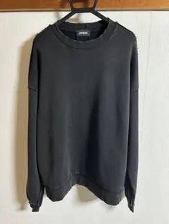 OPENING ACT ダメージドッキング加工ビッグクルースウェット