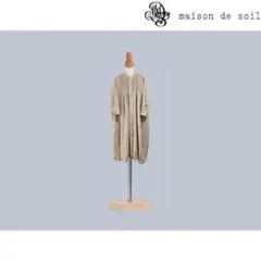 【maison de soil】ウールバンドカラーミニピンタックシャツワンピースのサムネイル