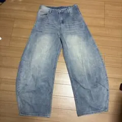 ワイドシルエット デニムパンツ