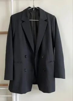 GU◾︎ダブルブレスト テーラードジャケット S ブラック系