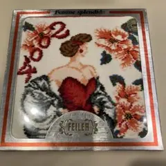 オルセー美術館 FEILER フェイラー ハンカチ アイボリー ☆織り美品