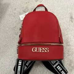 GUESS レッドレザーリュックサックのサムネイル