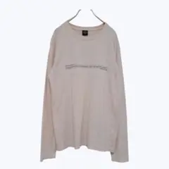トラップユー ロンT M アイボリー ロゴプリント 長袖Tシャツ オーバーサイズのサムネイル