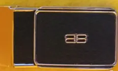 80年代バレンシアガbalenciaga革バックルベルト稀少デッドストック黒銀色