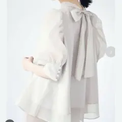 SNIDEL オーガンジーブラウス オフホワイト