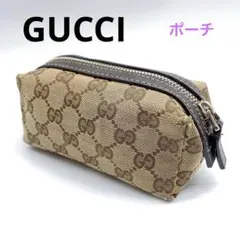 GUCCI GGパターン ベージュポーチ　小物入れ