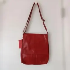 Florence Italy 本革 ショルダーバッグ レッド - メルカリ