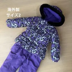 スキーウェア　スノボーウェア　海外製　雪遊び　上着　紫　キッズ　子ども
