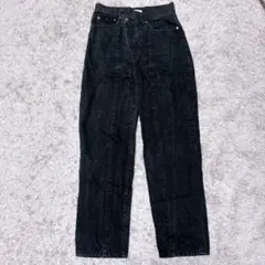 SNIDEL センタープレスデニム ブラック 内側ボタン欠損あり　クロスウエスト