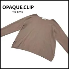 オペークドットクリップ　トップス　長袖　キレイめ　秋冬　薄手ニット