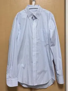 THE SUIT COMPANY 水色ストライプ 長袖シャツ 39/86