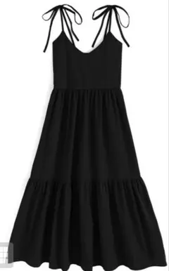 ティアードキャミワンピース　[at2023] GRL ブラック