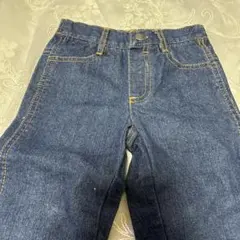 デニムブルー ストレートパンツ ゴムウエスト