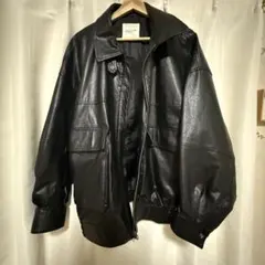 FREAK'S STORE フェイクレザージャケット　ブラック