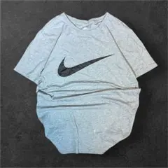 y2k 00s NIKE スウォッシュロゴ 短丈Tシャツ archive グレー