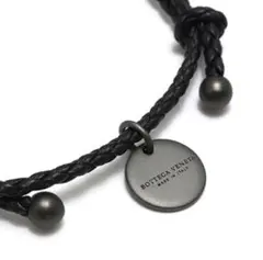 Bottega Veneta ブラックレザーブレスレットのサムネイル
