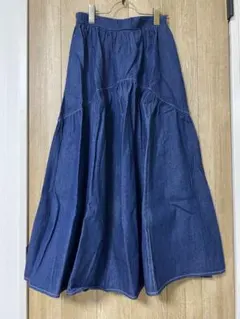 新品★ラウンド切替デニムスカート★Mサイズ