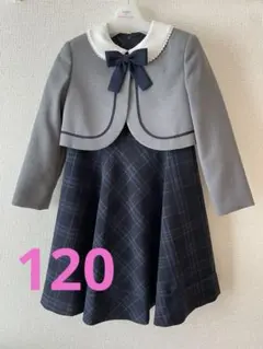 BEAMS DESIGN ワンピース チェック グレー ネイビー フォーマル