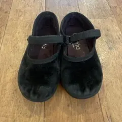 cienta シエンタ ベロア 26 ブラック バレエシューズ