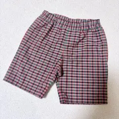 ファミリア 110 リバーシブル ハーフパンツ チェック デニム チェック 