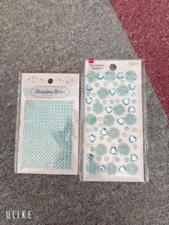 水色ラインストーンシール2シートセット