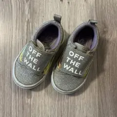 VANS キッズ スニーカー シルバー ラメ