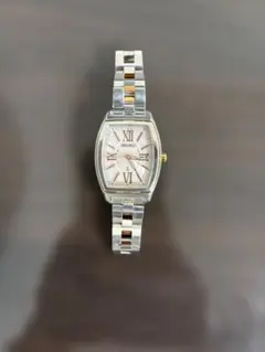 セイコー ルキア ソーラー電波 レディース腕時計 トノー型 ピンク