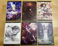 TYPE-MOON　Fate　インフォメーションカード　ポストカード　6点セット