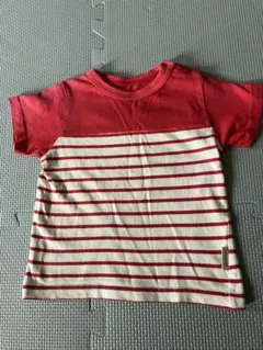 A*T様 赤と白のストライプ Tシャツ　サイズ80