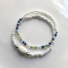 【メルカリ便】ネイティブ ハンドメイドビーズブレスレット 2点セット