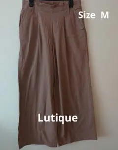 しまむら Lutique ワイドパンツ M ブラウン
