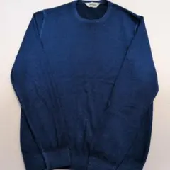 最終値下げ　GRAN SASSO ブルー ハイゲージウール ニット48