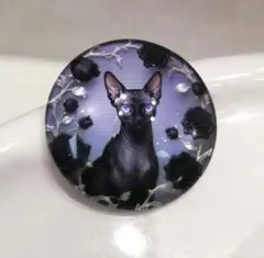 レジン 猫 ヘアゴム ブローチ ポニーフック No.773 - メルカリ