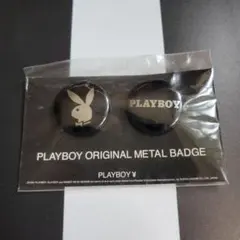PLAYBOY ORIGINAL METAL BADGE 2個セット ピンバッチ