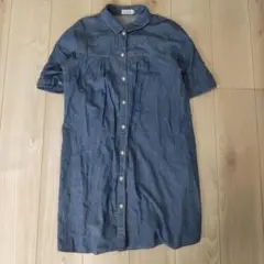【最終セール】LEPSIM レプシィム　シャツワンピース　インディゴ　L