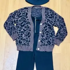 【秋服3点セット】バケハ・ロンパース・ニットカーディガン