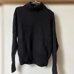 ユナイテッドアローズ　グリーンレーベルリラクシング　黒 タートルネック ニット