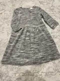 5歳用 グレー系 長袖ワンピース